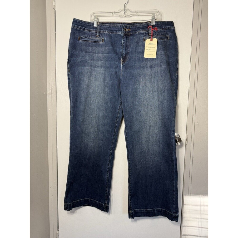 Lands' End Women's Bootcut Jeans Size 20W Medium Wash Mid Rise New w/tag